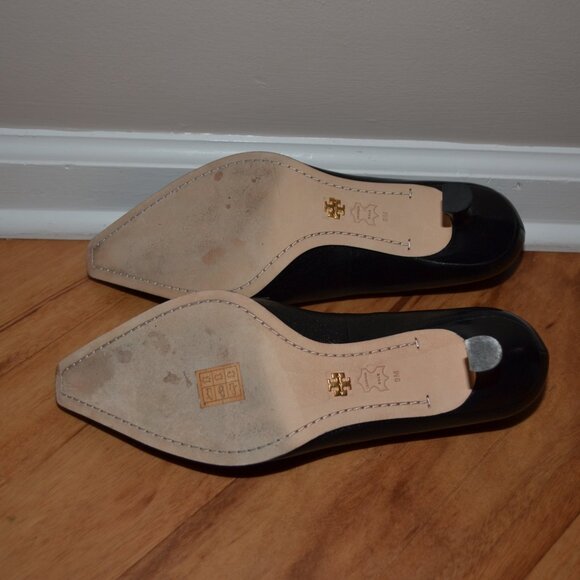 Tory Burch Perfect black leather Perrine Pointed Toe Pump/Heels, sz 9M - Picture 13 of 14